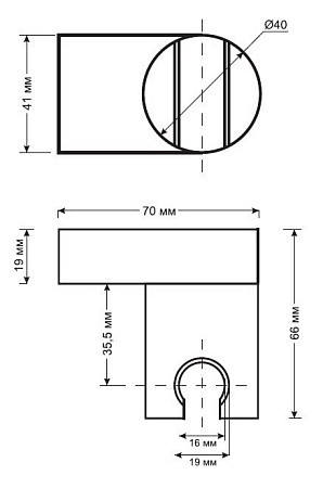Держатель для душа, арт. SH405, ESKO. Фото 2