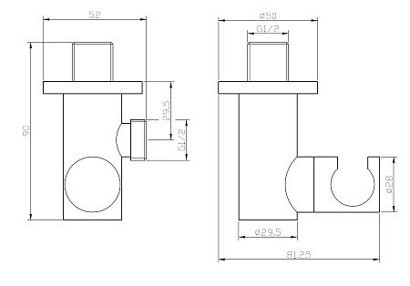 Держатель для душа с отводом, арт. SH805 BLACK, ESKO. Фото 2