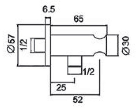 Держатель для душа с отводом, арт. SH805, ESKO. Фото 2
