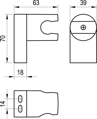 Держатель для душевой насадки поворотный 611.00. Фото 2