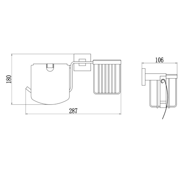 Держатель для туалетной бумаги и освежителя Savol S-L06551A, хром. Фото 2