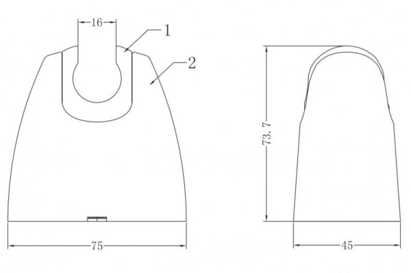 Держатель душевой лейки Bravat P7320C-RUS, хром. Фото 2