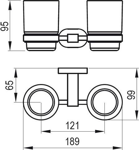 Держатель с двумя стаканами (стекло) CR 220.00. Фото 5
