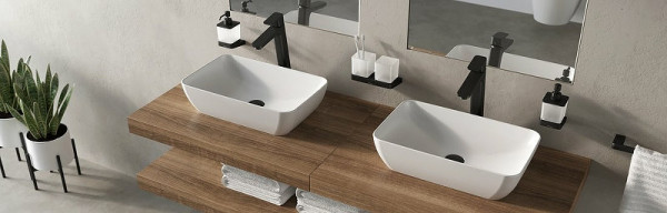 Держатель с двумя стаканами (стекло) TD 220.20 черный. Фото 3