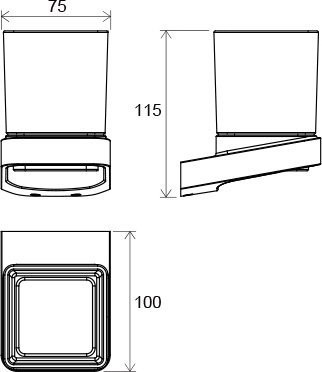 Держатель со стаканом (стекло) TD 210.00. Фото 3