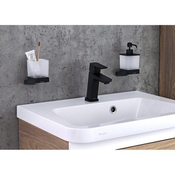 Держатель со стаканом (стекло) TD 210.20 черный. Фото 3