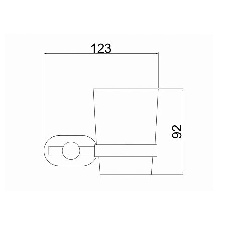 Держатель стакана BELZ B90106, матовое стекло, нержавеющая сталь, черный. Фото 2
