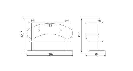 Держатель стакана HAIBA HB101, двойной, матовое стекло, хром. Фото 2