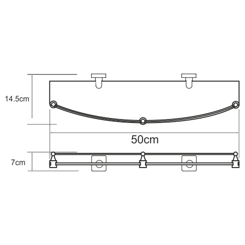 Dill K-3944 Полка стеклянная. Фото 3