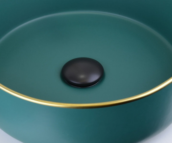 Донный клапан Bronze de Luxe 1001B, черный. Фото 3