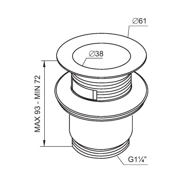 Донный клапан D-Lin D61211-1, хром. Фото 2