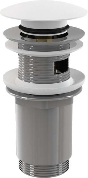 Донный клапан для раковины Alcadrain clik/clack 5/4, с переливом, хром (A390). Фото 1