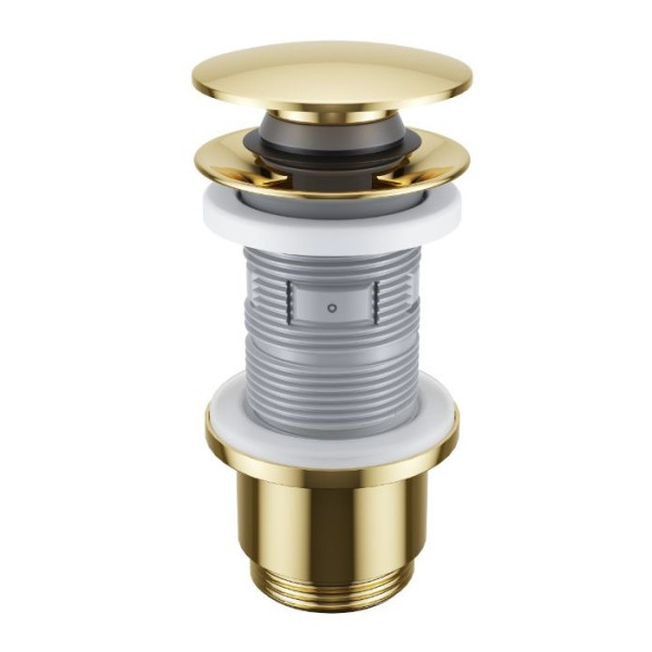 Донный клапан EXCELLENT для умывальника, клик-клак (золото). Фото 1
