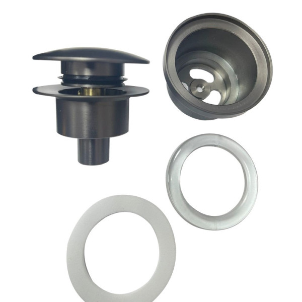 Донный клапан Haiba HB64-3, пепельный. Фото 4