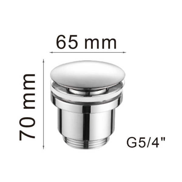 Донный клапан Haiba HB64-7, черный. Фото 2