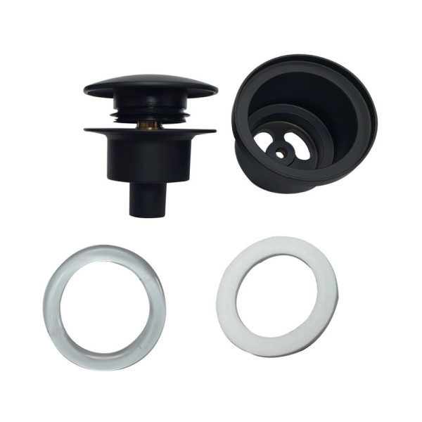 Донный клапан Haiba HB64-7, черный. Фото 4