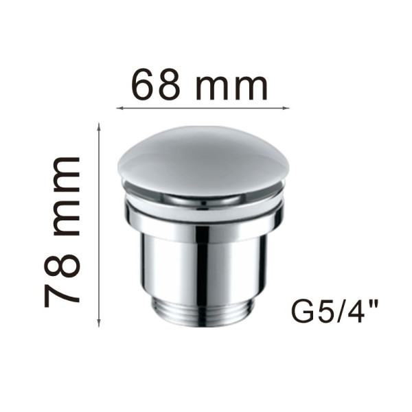 Донный клапан Haiba HB64-8, белый. Фото 2