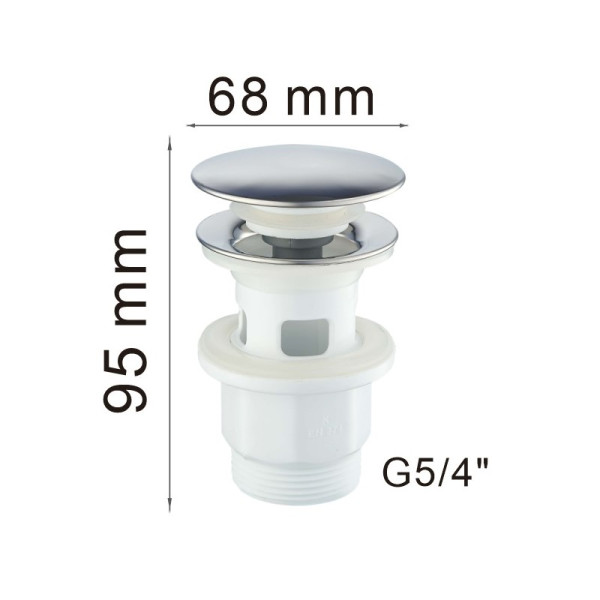 Донный клапан Haiba HB65-4, хром. Фото 2