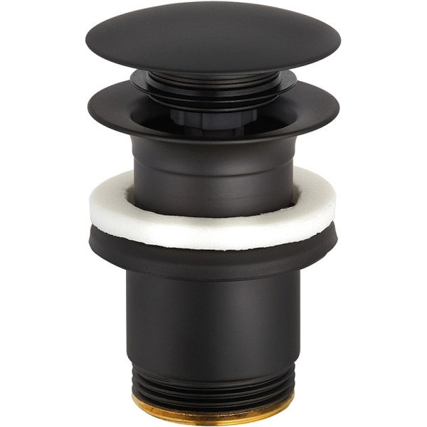 Донный клапан PUSH-OPEN Kludi черный матовый (1042639-00). Фото 1