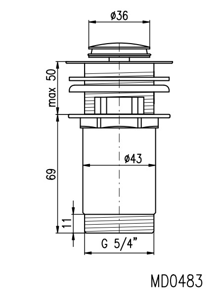 Донный клапан Rav Slezak MD0483. Фото 2