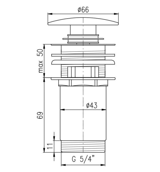 Донный клапан Rav Slezak MD0484Z. Фото 2