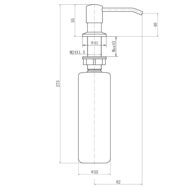 Дозатор для кухонной мойки FASHUN A403-15A, светло-серый гранит. Фото 2