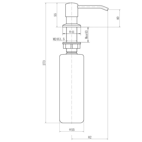 Дозатор для кухонной мойки FASHUN A403-7, чёрный. Фото 2