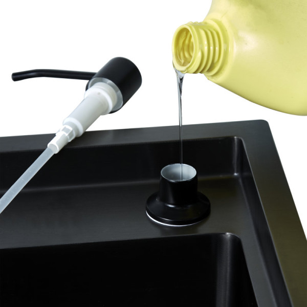 Дозатор для кухонной мойки FASHUN A403-7, чёрный. Фото 4