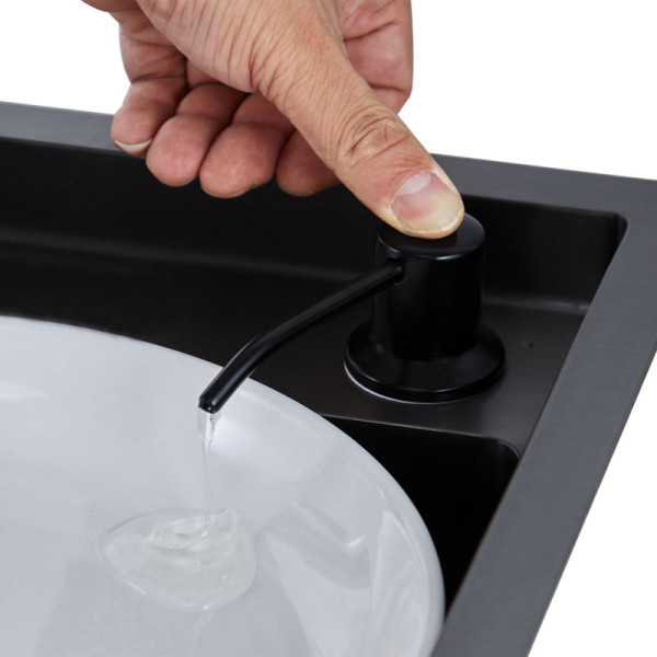 Дозатор для кухонной мойки FASHUN A403-7, чёрный. Фото 5