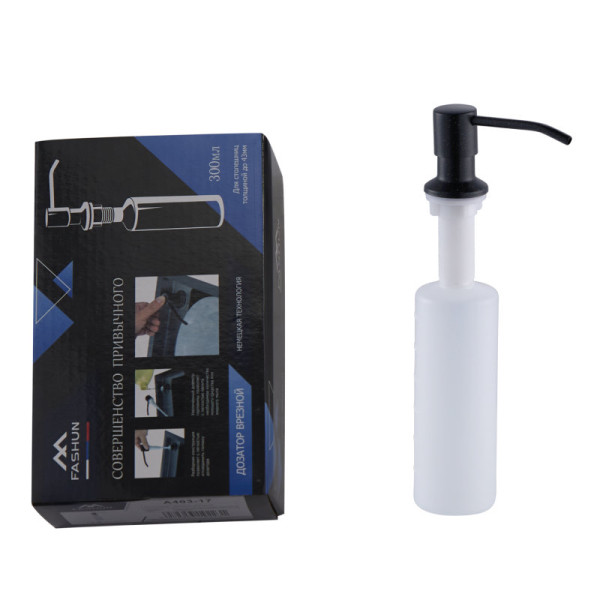 Дозатор для кухонной мойки FASHUN A403-7A, чёрный гранит. Фото 3