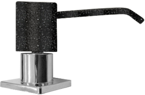 Дозатор GranFest "Квадрат" с колбой 250мм, (черный). Фото 1