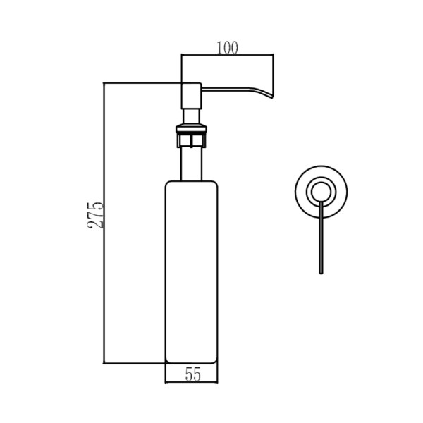 Дозатор кухонной мойки Savol S-ZY001Q, графит. Фото 2