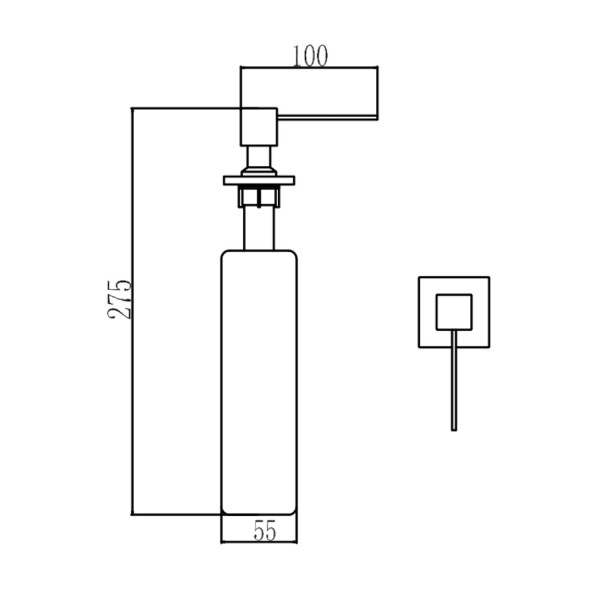 Дозатор кухонной мойки Savol S-ZY002C, бронза. Фото 2