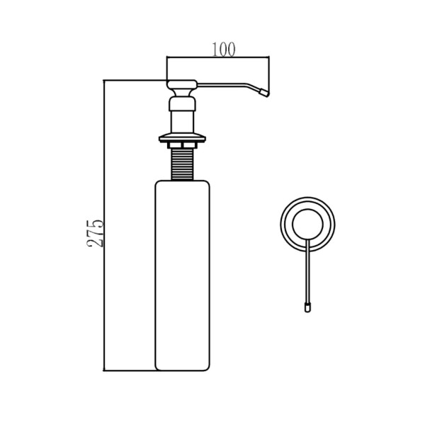 Дозатор кухонной мойки Savol S-ZY003, хром. Фото 2