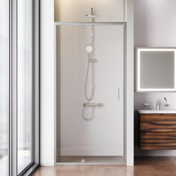 Душевая дверь в нишу 100x195 см, распашная. Фото 2