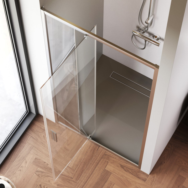 Душевая дверь в нишу 100x195 см, распашная. Фото 3