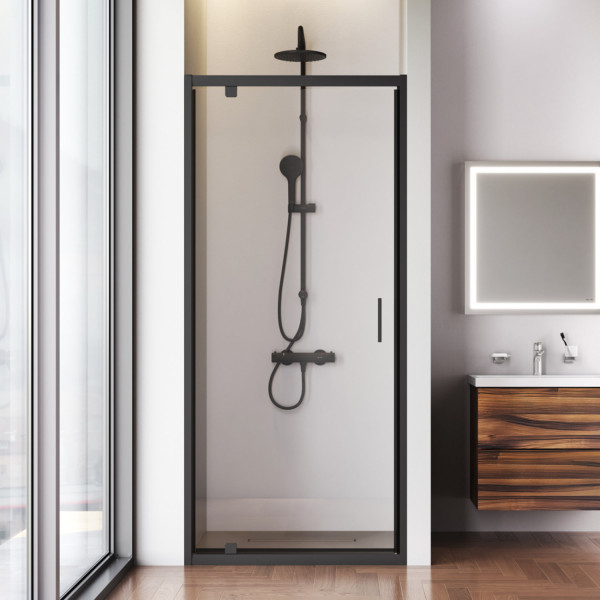 Душевая дверь в нишу 90x195 см, распашная. Фото 2