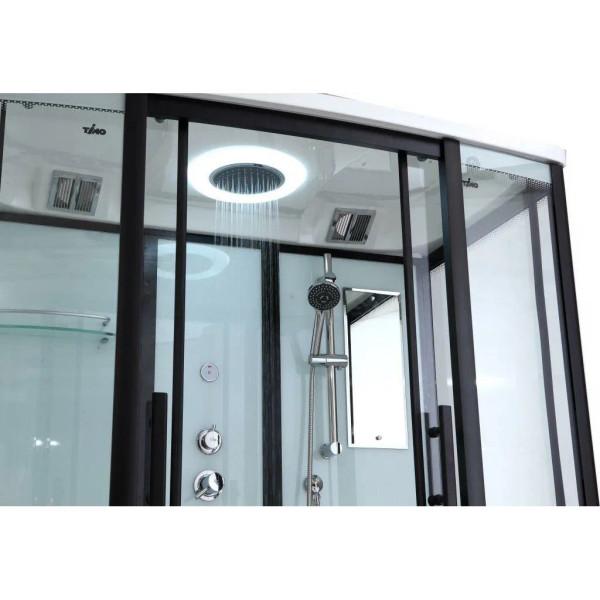 Душевая кабина (душевой бокс) Timo Standart Black T-6650B, 150x88x220. Фото 3