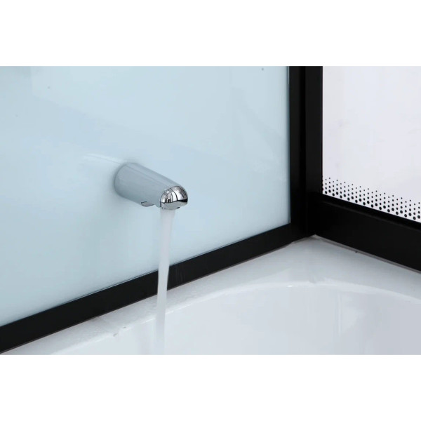 Душевая кабина (душевой бокс) Timo Standart Black T-6650B, 150x88x220. Фото 4