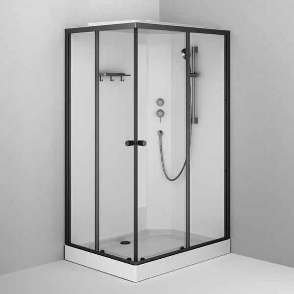 Душевая кабина, прямоугольная, 120x80 см, без гидромассажа. Фото 3
