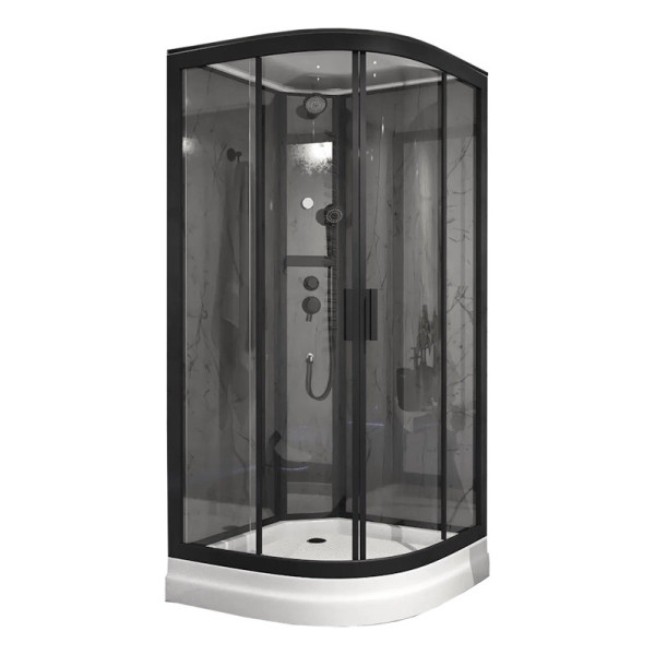 Душевая кабина Timo Premium ILMA Black ILMA909B, 90x90x222. Фото 1