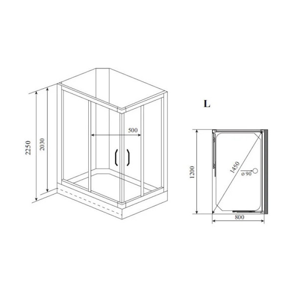 Душевая кабина Timo Premium ILMA ILMA102L, 120x80x222. Фото 2