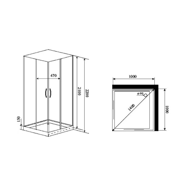 Душевая кабина Timo Premium NURA H-516 с хамамом, 100x100x220. Фото 2
