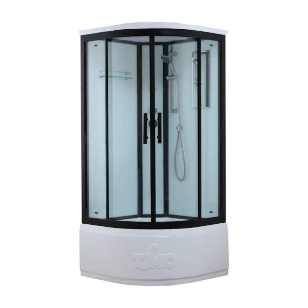 Душевая кабина Timo Standart Black T-6600B, 100x100x220. Фото 1