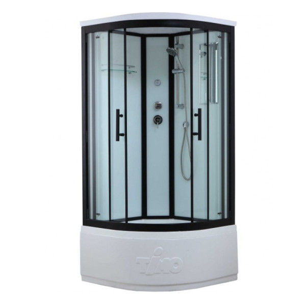Душевая кабина Timo Standart Black T-6600B, 100x100x220. Фото 3