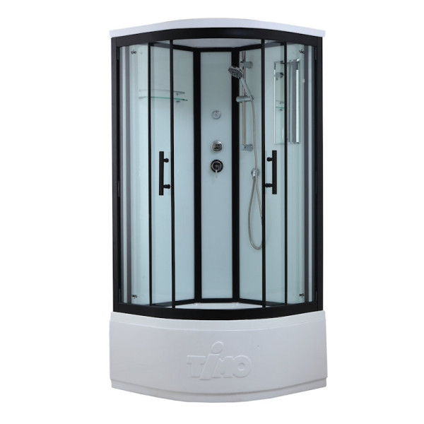 Душевая кабина Timo Standart Black T-6690B, 90x90x220. Фото 3