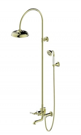 Душевая колонна BRAVAT ART со смесителем для ванны, золото (F65193BAF-A2-RUS). Фото 1