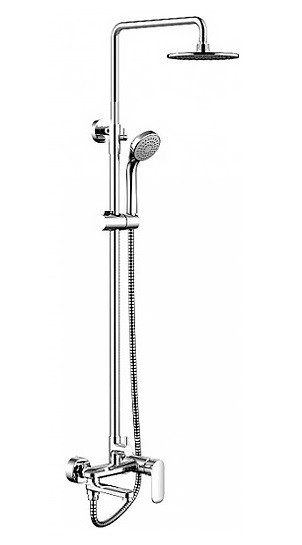 Душевая колонна Bravat OPAL C со смесителем для ванны, поворотный излив, хром (F6125183CP-A1-RUS). Фото 1