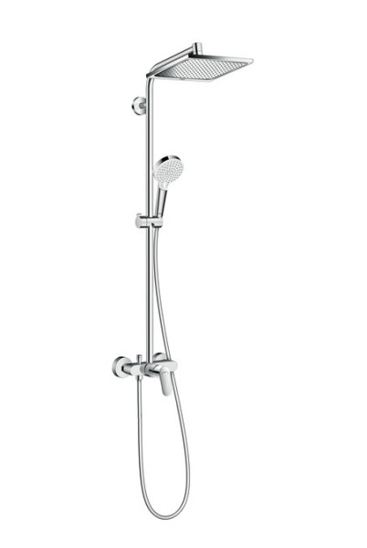 Душевая колонна Hansgrohe Crometta E 240 1jet Showerpipe с однорычажным смесителем (27284000). Фото 1