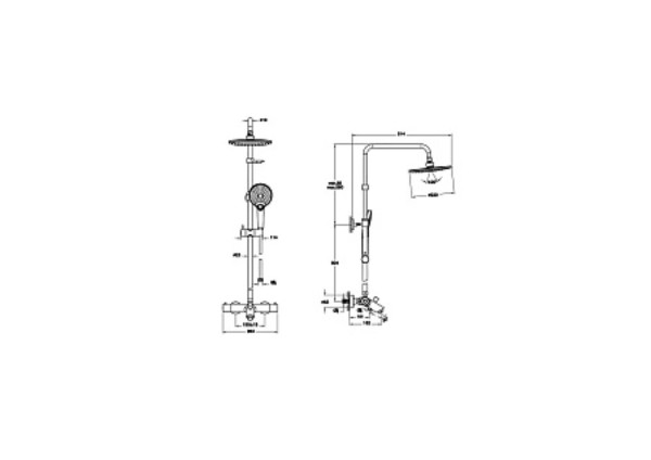 Душевая колонна Vitra Aquaheat A47208EXP Хром. Фото 2